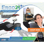 Neck & Back Support Lumbar Roll Made of Liquid Filled Membranes (Lumbar Roll - 16" x 10" x 2")