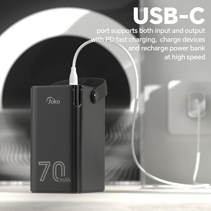 JOKO 70000mAh Power Bank High Capacity 20W PD 3.0 Fast Charging 22.5W Max Large - Image 3