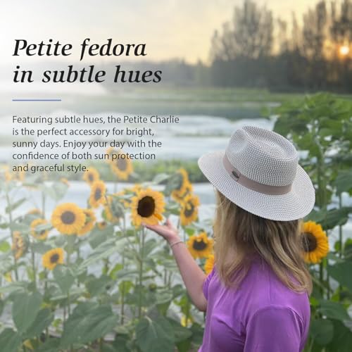 Wallaroo Charlie Fedora Petite (Small / Ivory/Dusty Blue)