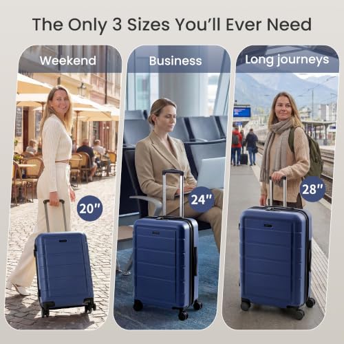 G Series Luggage set 5pcs (Dark Blue / 5-Piece Set)