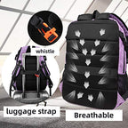 Large Laptop Backpack 17.3 inch Durable Waterproof Travel College Backpack Bookbag for Men & Women Business Backpack with USB Charging Port and Headset Port Light Purple (A2-light Purple)