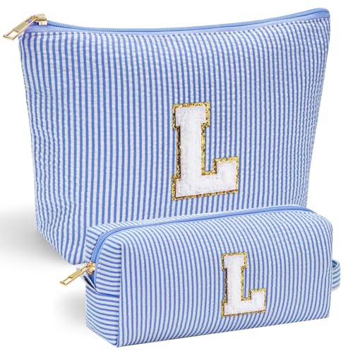 Makeup Bag for Kids Girl Teens Girls (Blue / L)