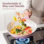Nonstick Ceramic Frying Pan 9.5 (9.5 Inch / Sakura Pink)
