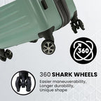 Rails Expandable Hardside Upright Suitcase with 360° Spinner Wheels (Sage / Medium Checked)