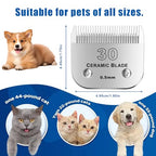 30# Detachable Pet Dog Grooming Clipper Ceramic Blade (Silvery-4)