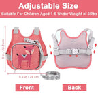 Toddler Harness Leash + Anti Lost Wrist Link (Pink/Deer)