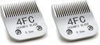 Docal 2 Pack 4FC Pet Dog Grooming Detachable Blades, Compatible with Size-4FC Cut Length 3/8"(9.5mm), Most A5, KM Series Clippers,Made of Ceramic Blade & Stainless Steel Blade