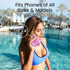 Floating Waterproof Phone Pouch Case Universal for iPhone Android (Pink)