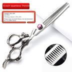6/7/7.5/8/9-inch professional hair clipper set, stainless steel sharp hair clippers, hairdresser specific scissors (6 in-4pc) (6 In-4pc)