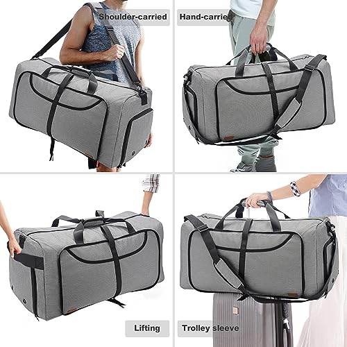 120L Duffle Bag for Travel (120L / Gray)