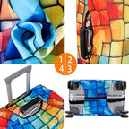 Thicker Travel Luggage Covers with Luggage Tag For Suitcase Tsa Approved (F2481 / M)