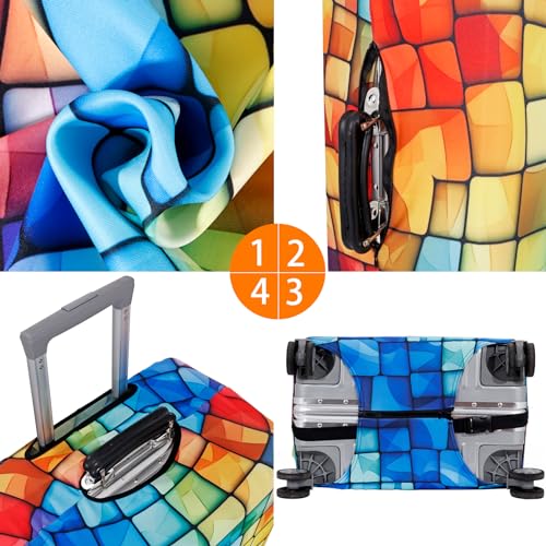Thicker Travel Luggage Covers with Luggage Tag For Suitcase Tsa Approved (F2509 / S)