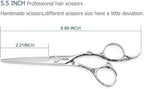 Hair Cutting Scissors 5.5 Inch Professional Haircut Hair Shears Sharp Barber Scissors 440C Hairdresser Barber Shears Rose handle KINSARO for Hairdresser Barbershop or Home Use