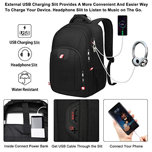 Travel Laptop Backpack (Medium / Black)