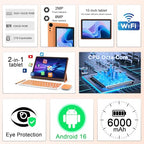 Android 16 Tablet 10 Inch (Orange)