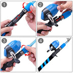Kids Fishing Pole (BLUE / 4.92 ft)