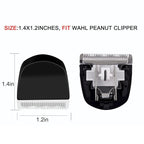Professional Peanut Clipper/Trimmer Snap On Replacement Blades #2068-300 - Compatible with Wahl Peanut Hair Clipper/Trimmer, 2 Pack Black