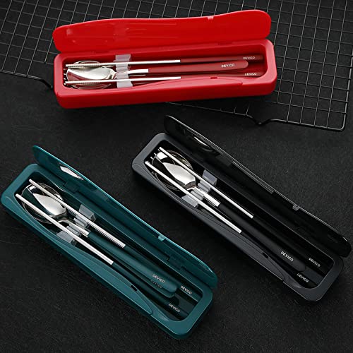 Travel Utensils with Case (Black)