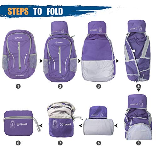 Lightweight Packable Backpack 25L (25L / Purple a)