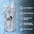 1L Hiking Collapsible Water Bottles (33oz - 4pcs)