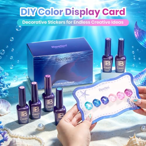 Beetles Glitter Gel Nail Polish Set (A - Blue Green Purple | Siren Scales)
