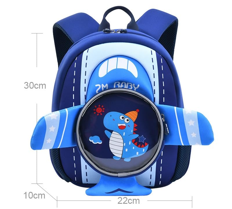 Toddler Backpacks Kids Preschool Cartoon Mini Travel Bag Ages 2 (D-blue / M for Age 2-5)