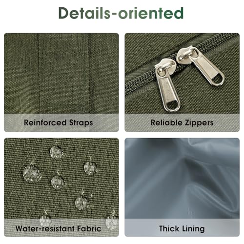 Carry on Duffle Bag Underseat for Airplane (Army Green / Small without laptop compartment)