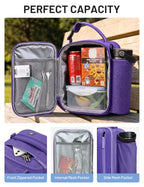 Expandable Small Lunch Box for Men Women Kids Work School Light Purple (Light Purple)