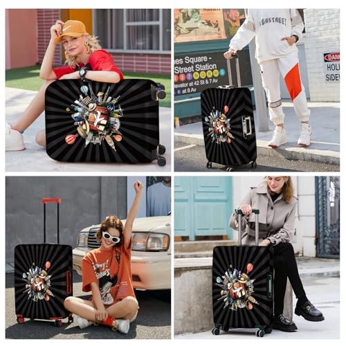 Travel Adventure Luggage Cover (#134 / S(fits 20-22inch suitcase))