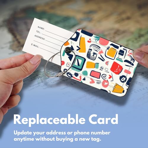 Luggage Tags for Suitcases (Abstract Doodles)