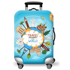Travel Luggage Cover Suitcase Cover Protector Skins 18 (ocean / L (for 25--28 inch luggage))