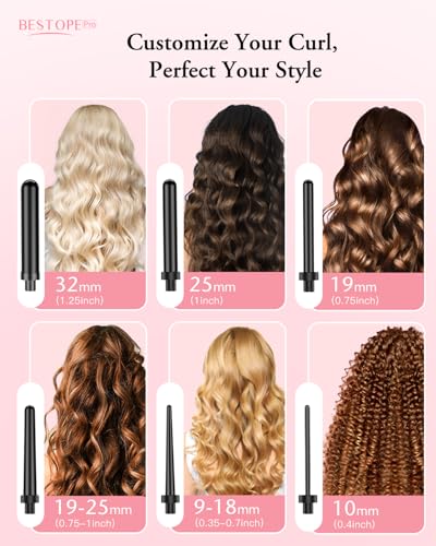 Long Barrel Curling Iron Wand Set