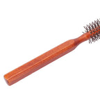 Round Styling Hair Brush for Women Men, Small Curling Roller Hairbrush with Wooden Handle, Static Free Detangling Brush for Blow Drying Curling Straightening, Practical Styling Tool for Hairdresser