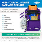 HERO Neck Wallet (Purple)