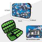 Portable Electronic Organizer Case (C-Blue Camouflage / Single Layer)