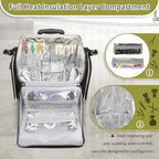 Hairstylist Traveling Case with 4 Clear Travel Makeup Bags Set (Black-with 4 Clear Bags / XL)