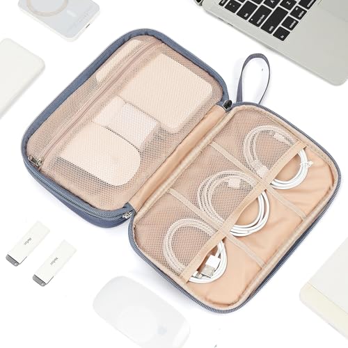 Travel Cord Organizer Case (Large / Aegean-Blue)
