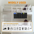 6‑Large‑Pocket RV Bedside Hanging Organizer with Sturdy Hooks (Cloth, 1pcs / Black)