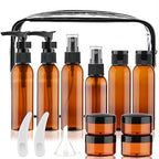 Travel Size Bottles for Toiletries (L-Brown-15pcs)
