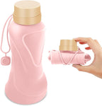 Collapsible Water Bottles, Leak Proof, Reuseable BPA Free Silicone Foldable by HighQualityBetterLife