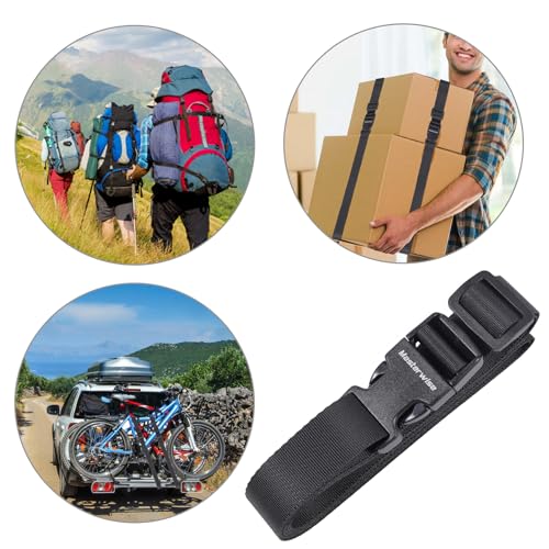 Buckle Straps with Clips (Black / 6’x1")
