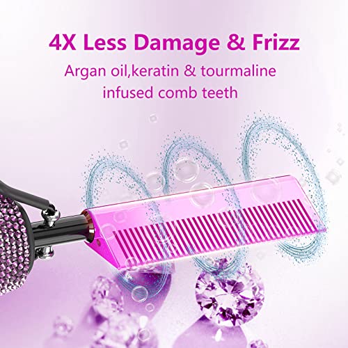 500 hot Comb Electric for Wigs (Purple)