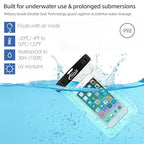 Waterproof Cell Phone Bag (2 * phone cases(black) + 2 * fanny packs(clear) / REGULAR SETS)