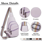 Sling Bag Crossbody Bags for Women Small Cross Body Bag Fanny Packs Chest Sling Purse for Daily Travel Leisure Sport (Purple)