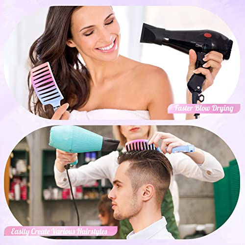Boar Bristle Hair Brush (Purple+Blue)