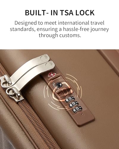 Expandable Top Opening 28 Inch Checked Luggage with Spinner Wheels (Chocolate Brown / 28-Inch Checked-Large)