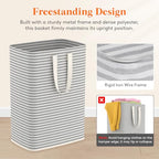 65L Collapsible Laundry Basket with Extended Handles (Grey / 65L)