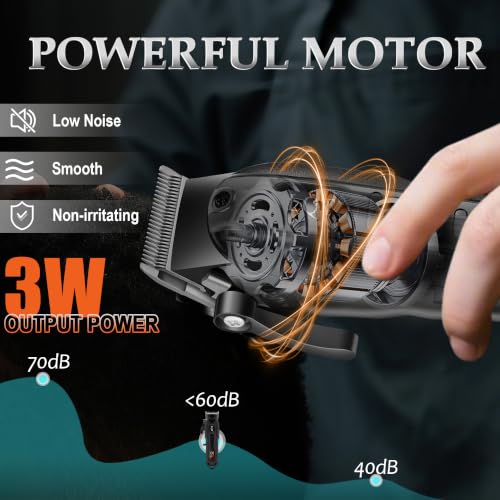 Hair Clippers for Men with LED Display (Matte Black)