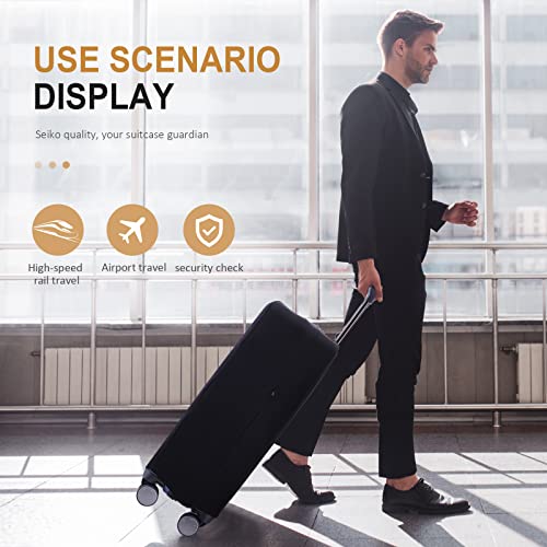 Travel Luggage Cover Suitcase Protector Scratch (Black / 19-21 inch)