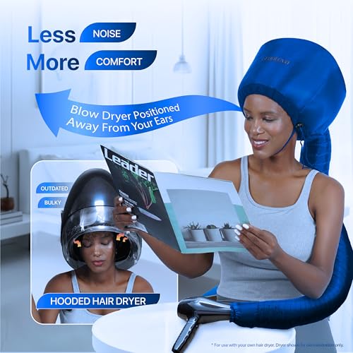 Hair Dryer Bonnet Attachment w (Blue)